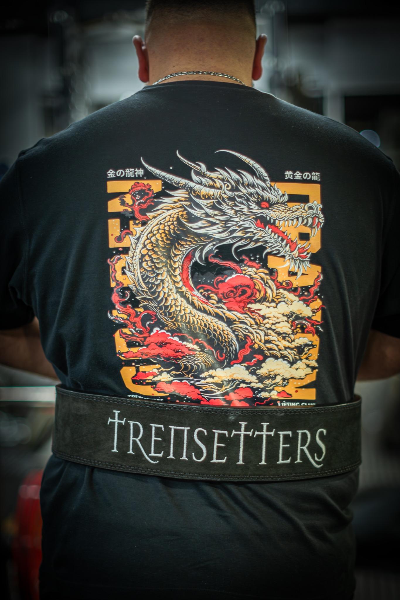 Trensetters Golden Dragon T-Shirt - Graphic Design, 100% Cotton, Oversize Fit