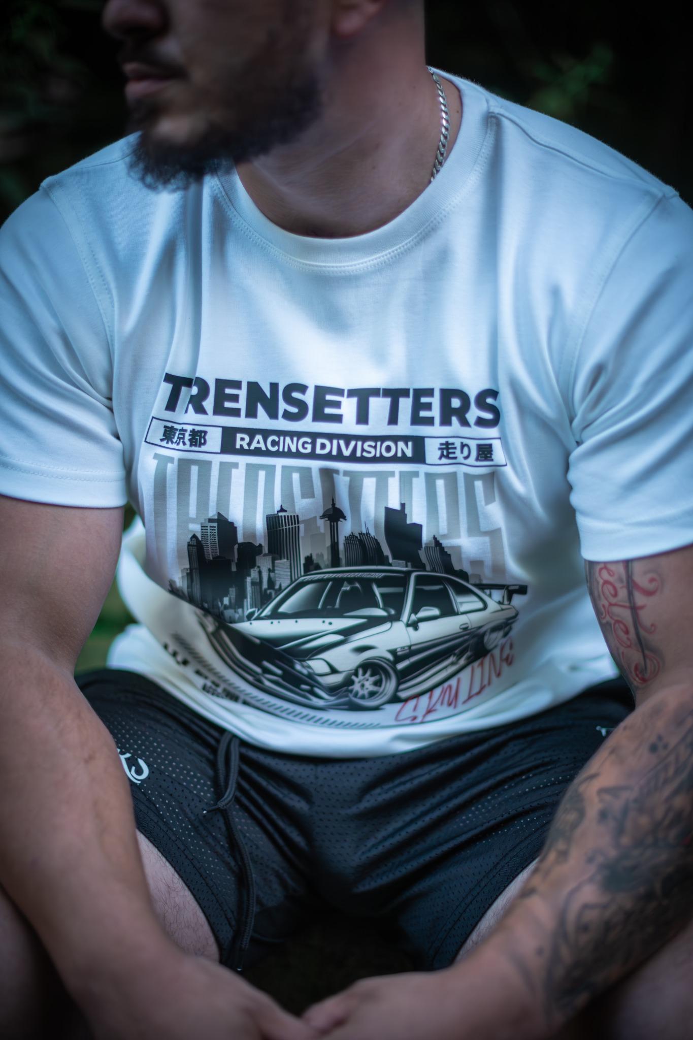 Trensetters Racing Division T-Shirt - Graphic Design, 100% Cotton, Oversize Fit