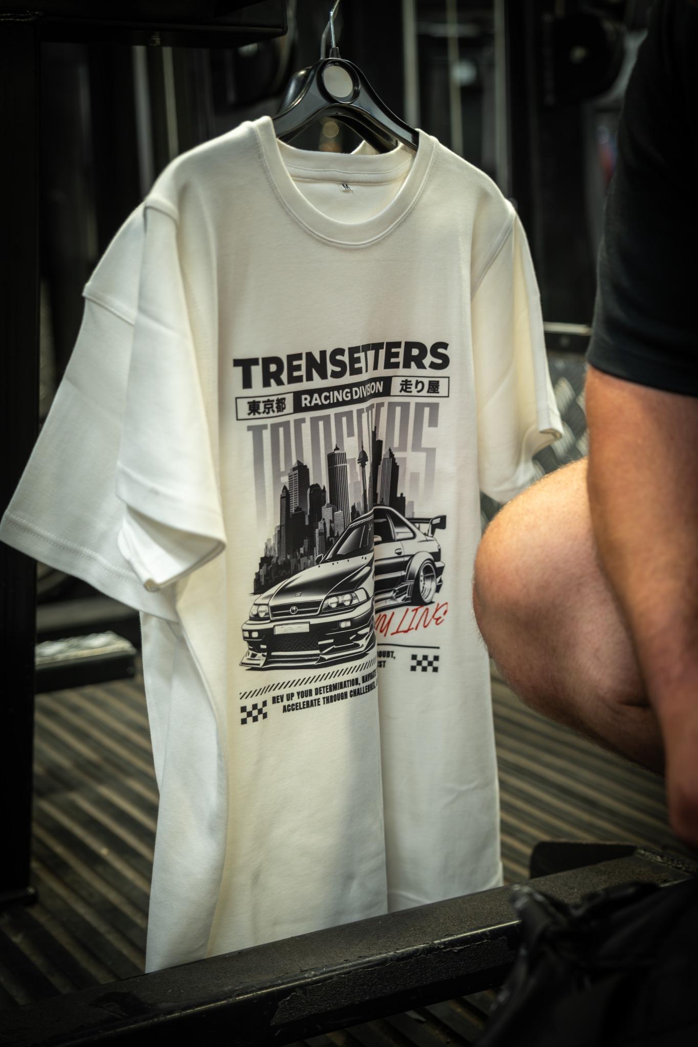 Trensetters Racing Division T-Shirt - Graphic Design, 100% Cotton, Oversize Fit