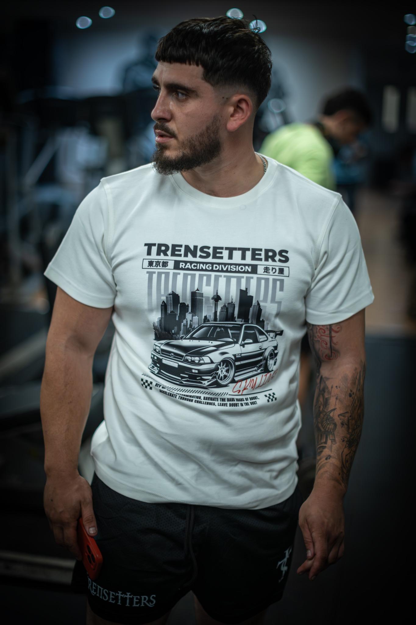 Trensetters Racing Division T-Shirt - Graphic Design, 100% Cotton, Oversize Fit