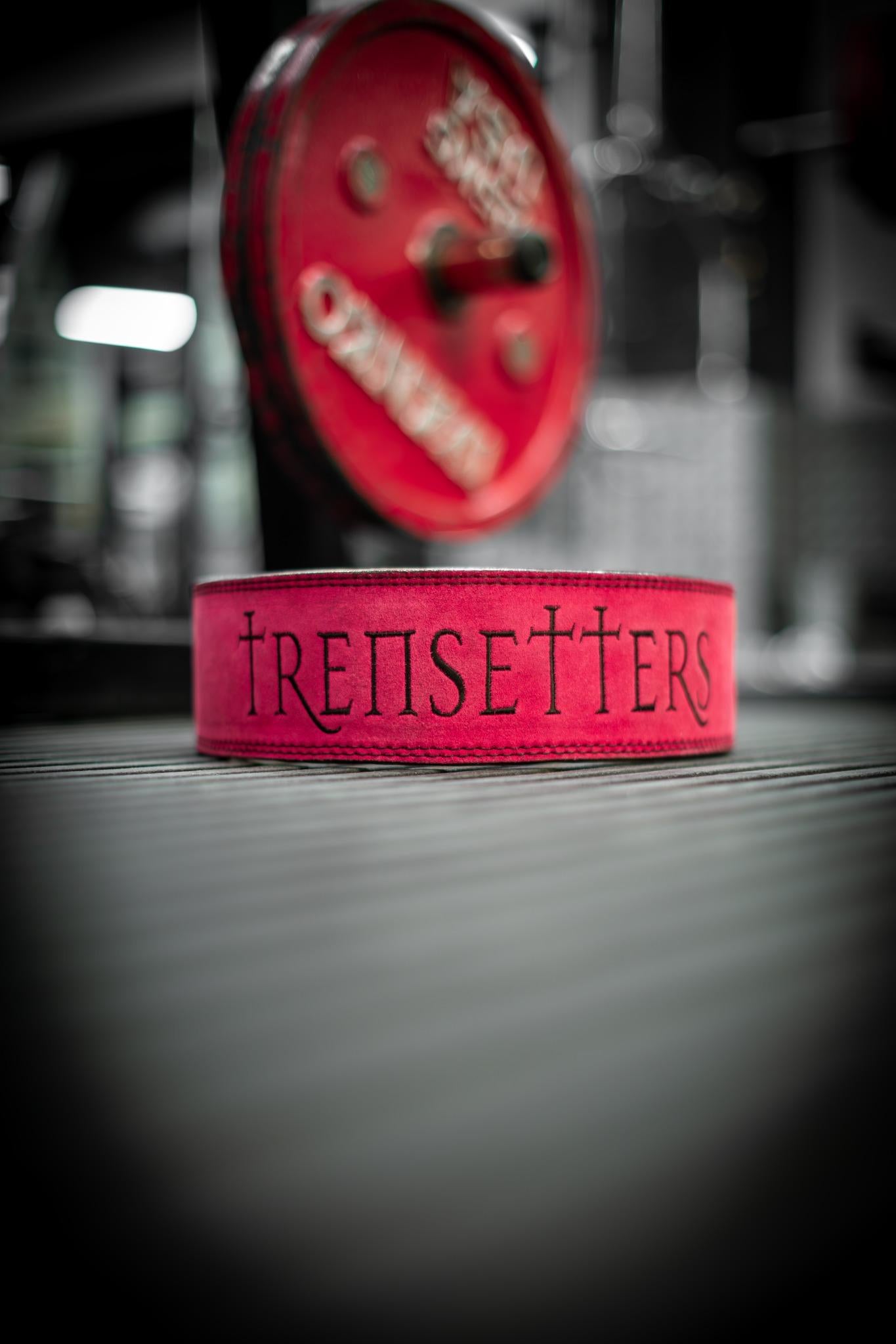 Trensetters Pink Leather Lever Belt for Weightlifting & Powerlifting