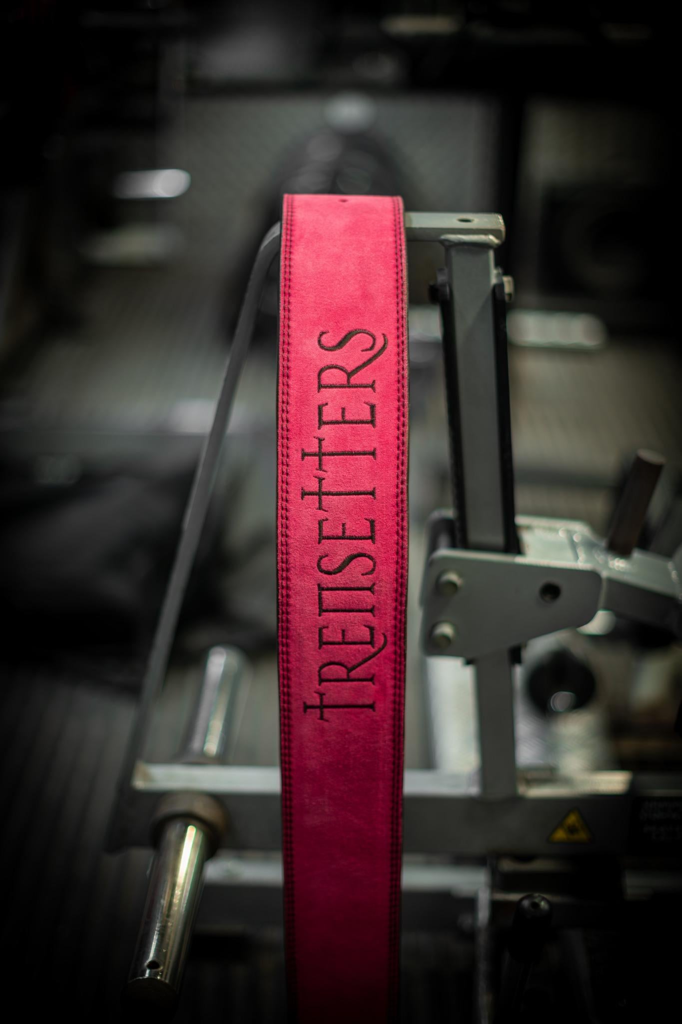 Trensetters Pink Leather Lever Belt for Weightlifting & Powerlifting