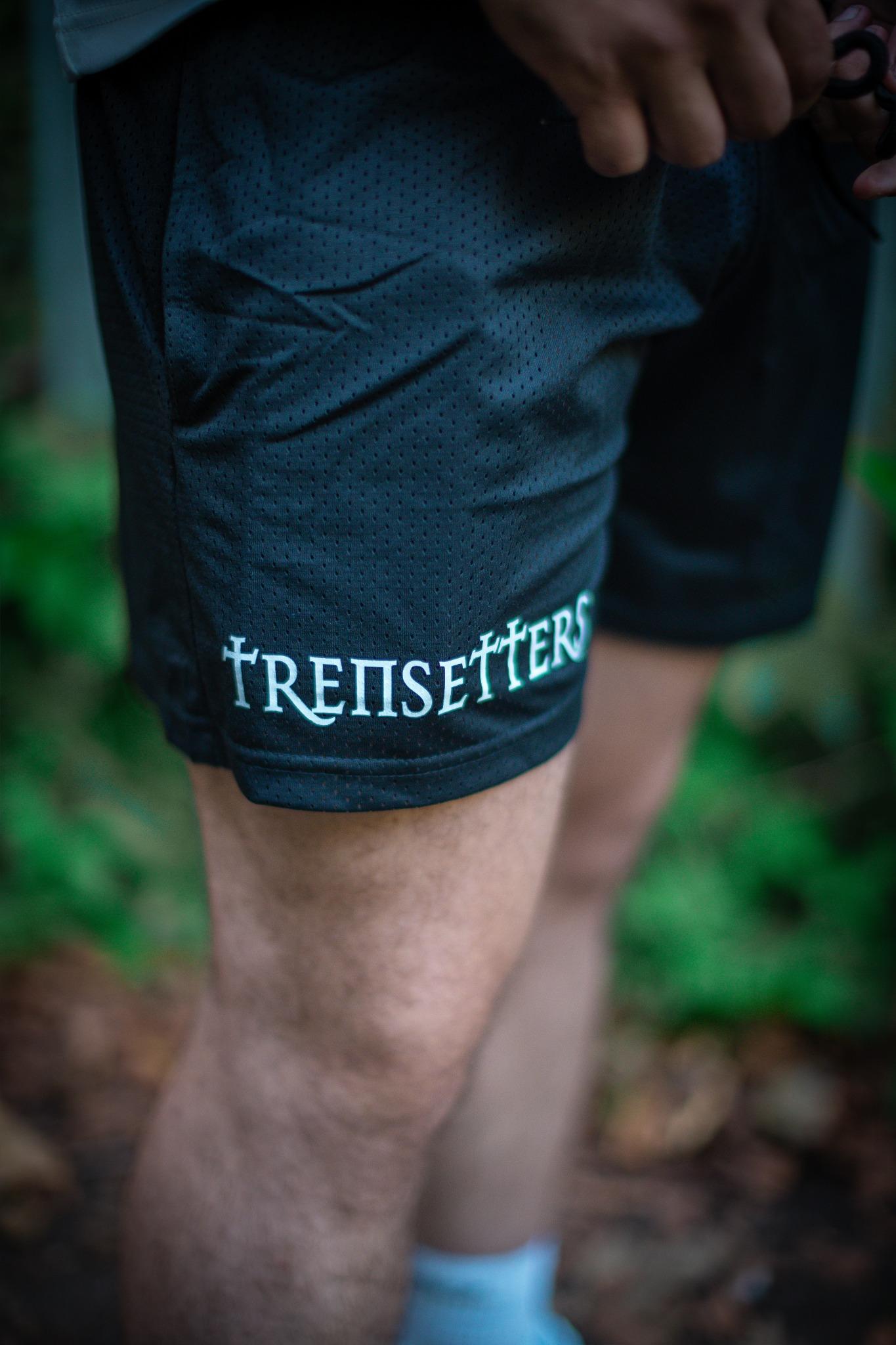 Trensetters Black Mesh Shorts - 6 Inch In Seam